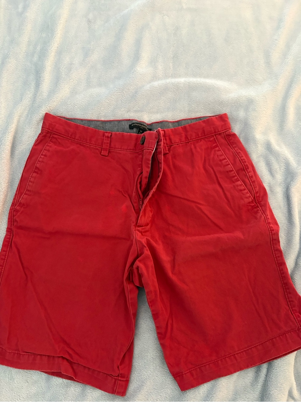 Banana Republic Red Flat Front Cotton Shorts